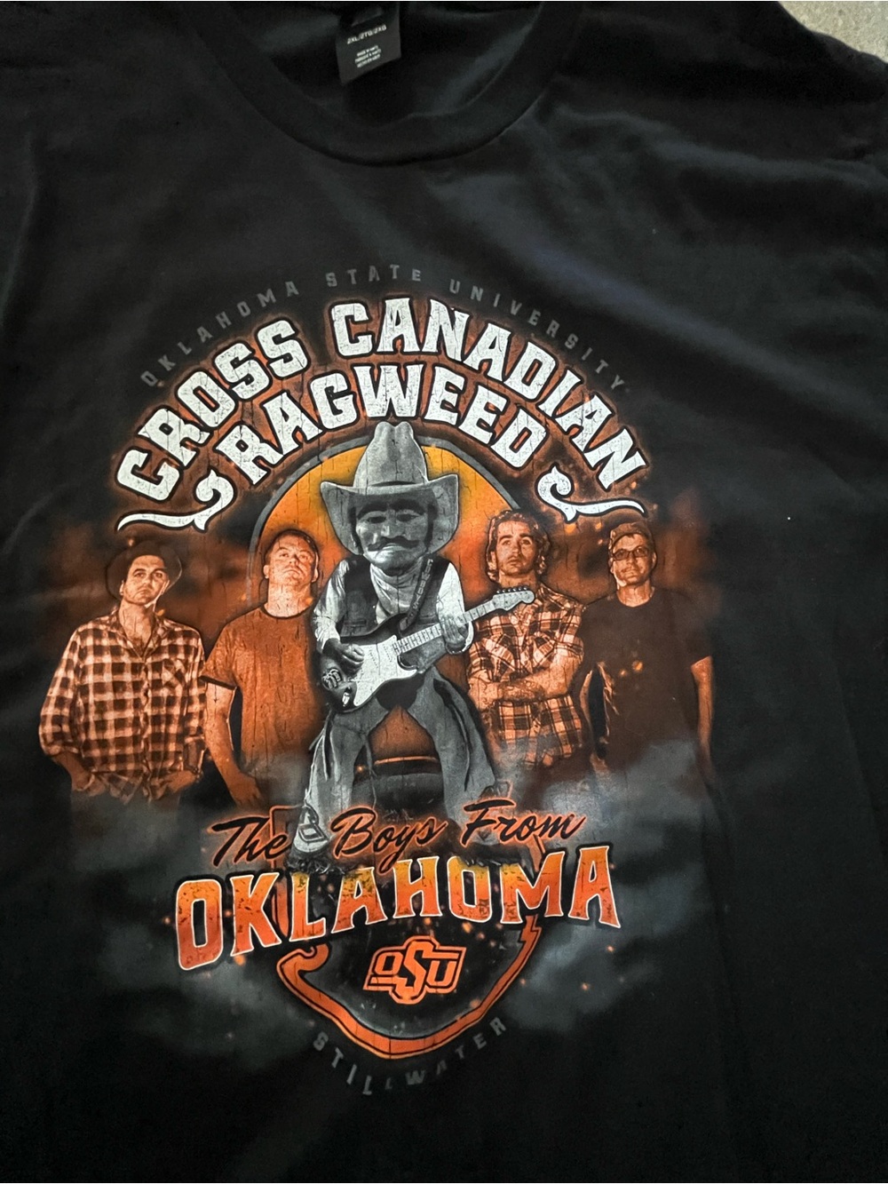 2025 Cross Canadian Ragweed 1st Oklahoma State University Concert Black Graphic